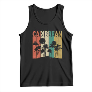 Funny Caribbean Vintage Palm Tree Sunset Summer Beach Vacation Tank Top TS11 Black Print Your Wear