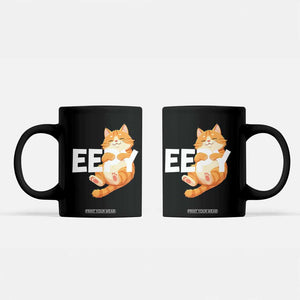Funny Cat Meme Coffee Mug Eepy Cat Silly Sleepy Cat TS09 Black Print Your Wear