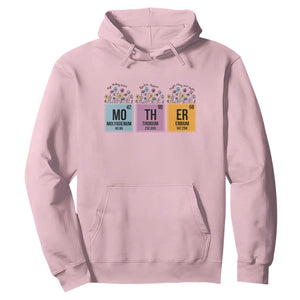 Funny Chemist Mom Hoodie Mother Flowers Periodic Table TS11 Light Pink Print Your Wear
