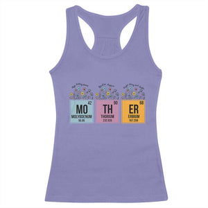 Funny Chemist Mom Racerback Tank Top Mother Flowers Periodic Table TS11 Violet Print Your Wear