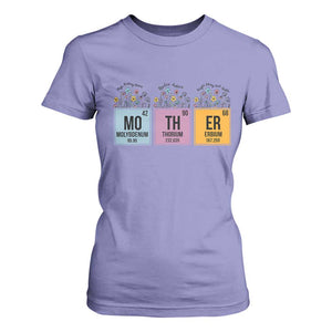 Funny Chemist Mom T Shirt For Women Mother Flowers Periodic Table TS11 Violet Print Your Wear