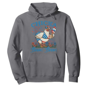 Funny Chicka Boom Boom 4th Of July Hoodie Patriotic Farmers Chicken Lover TS11 Charcoal Print Your Wear