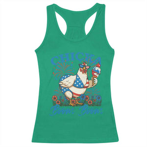 Funny Chicka Boom Boom 4th Of July Racerback Tank Top Patriotic Farmers Chicken Lover TS11 Irish Green Print Your Wear