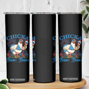 Funny Chicka Boom Boom 4th Of July Skinny Tumbler Patriotic Farmers Chicken Lover TS11 Print Your Wear