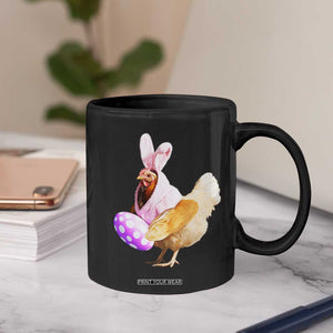 Funny Chicken Bunny Coffee Mug Happy Easter Eggs Farm TS02 Print Your Wear