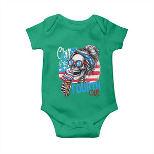 Funny Chill The Fourth Out 4th Of July Baby Onesie Patriotic Skeleton Popsicle US Flag TS11 Irish Green Print Your Wear