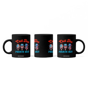 Funny Chill The Fourth Out Coffee Mug 4th of July Horror Movie Popsicle Mask USA Flag TS11 Print Your Wear