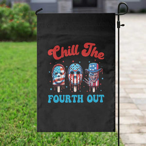 Funny Chill The Fourth Out Garden Flag 4th of July Horror Movie Popsicle Mask USA Flag TS11 Print Your Wear