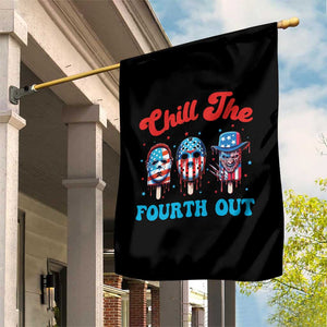 Funny Chill The Fourth Out Garden Flag 4th of July Horror Movie Popsicle Mask USA Flag TS11 Print Your Wear