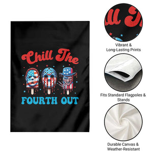 Funny Chill The Fourth Out Garden Flag 4th of July Horror Movie Popsicle Mask USA Flag TS11 Print Your Wear
