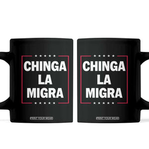 Funny Chinga La Migra Coffee Mug Star Stripes TS11 Black Print Your Wear