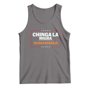 Funny Chinga La Migra No Mas Naranja Tank Top Star Stripes TS11 Deep Heather Print Your Wear