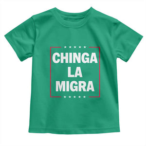 Funny Chinga La Migra Toddler T Shirt Star Stripes TS11 Irish Green Print Your Wear
