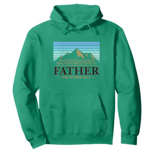 Funny Christian Father Hoodie The Righteous Man Walks In His Integrity Fathers Day TS11 Irish Green Print Your Wear