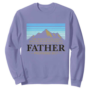 Funny Christian Father Sweatshirt The Righteous Man Walks In His Integrity Fathers Day TS11 Violet Print Your Wear