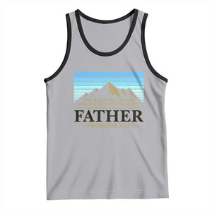 Funny Christian Father Tank Top The Righteous Man Walks In His Integrity Fathers Day TS11 Athletic Heather Black Print Your Wear