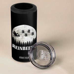 Funny Christmas Beers 4 in 1 Can Cooler Tumbler Reinbeers Santa Sleigh Moon TS11 Print Your Wear