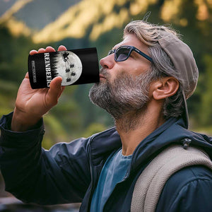 Funny Christmas Beers 4 in 1 Can Cooler Tumbler Reinbeers Santa Sleigh Moon TS11 Print Your Wear