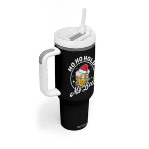Funny Christmas Beers Tumbler With Handle Ho Ho Hold My Beer Vintage Mug Santa Hat TS11 Print Your Wear