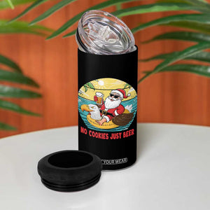 Funny Christmas In July 4 in 1 Can Cooler Tumbler No Cookies Just Beer Santa Summer Season Eagle Float TS11 Print Your Wear