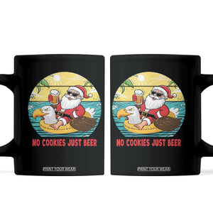 Funny Christmas In July Coffee Mug No Cookies Just Beer Santa Summer Season Eagle Float TS11 Black Print Your Wear
