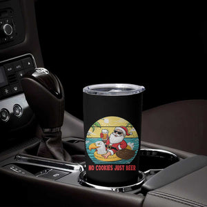 Funny Christmas In July Tumbler Cup No Cookies Just Beer Santa Summer Season Eagle Float TS11 Print Your Wear