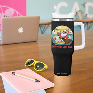 Funny Christmas In July Tumbler With Handle No Cookies Just Beer Santa Summer Season Eagle Float TS11 Print Your Wear