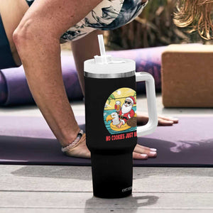 Funny Christmas In July Tumbler With Handle No Cookies Just Beer Santa Summer Season Eagle Float TS11 Print Your Wear