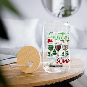 Funny Christmas Wine Glass Can Dear Santa Just Bring Wine Winter Holiday TS11 Print Your Wear