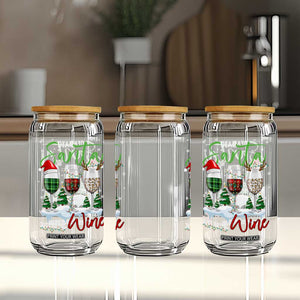 Funny Christmas Wine Glass Can Dear Santa Just Bring Wine Winter Holiday TS11 Print Your Wear