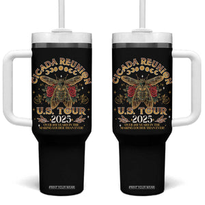Funny Cicada Reunion US Tour 2025 Tumbler With Handle Over 201 Years In The Making Louder Than Ever TS11 One Size: 40 oz Black Print Your Wear