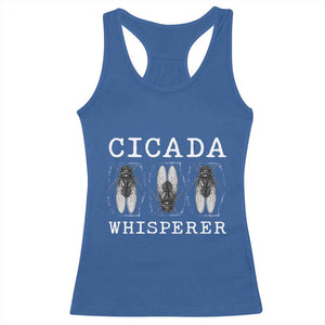 Funny Cicada Whisperer Racerback Tank Top Periodical Cicada Swarm TS11 Royal Blue Print Your Wear