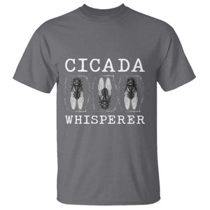 Funny Cicada Whisperer T Shirt Periodical Cicada Swarm TS11 Charcoal Print Your Wear