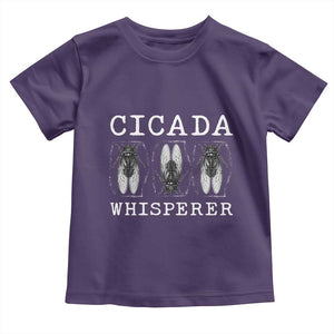 Funny Cicada Whisperer Toddler T Shirt Periodical Cicada Swarm TS11 Purple Print Your Wear
