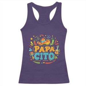 Funny Cinco De Mayo Father's Day Mexican Papacito Racerback Tank Top Sombrero Hat TS11 Purple Print Your Wear