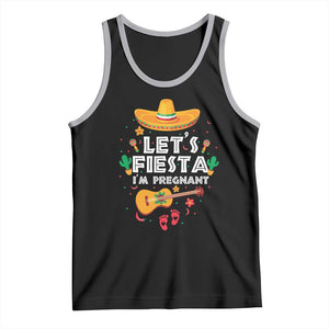 Funny Cinco De Mayo Pregnancy Announcement Tank Top Let's Fiesta I'm Pregnant Mexico Festival TS11 Black Athletic Heather Print Your Wear