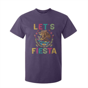 Funny Cinco De Mayo T Shirt For Kid Let's Fiesta Golden Eagle Mexico Flag TS11 Purple Print Your Wear