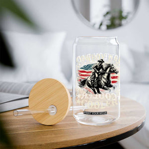 Funny Cowboy Dad Like A Regular Dad But Cooler Glass Can Western Country Dad Fathers Day TS11 Print Your Wear
