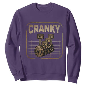 Funny Cranky Car Engine Crankshaft Cars Lover Mechanics Sweatshirt Fathers Day TS11 Purple Print Your Wear