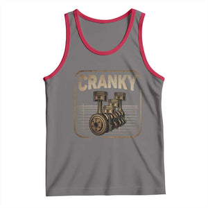 Funny Cranky Car Engine Crankshaft Cars Lover Mechanics Tank Top Fathers Day TS11 Deep Heather Red Print Your Wear
