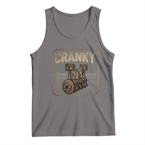 Funny Cranky Car Engine Crankshaft Cars Lover Mechanics Tank Top Fathers Day TS11 Deep Heather Print Your Wear