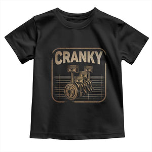 Funny Cranky Car Engine Crankshaft Cars Lover Mechanics Toddler T Shirt Fathers Day TS11 Black Print Your Wear
