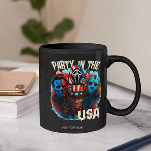 Funny Creepy 4th Of July Party In The USA Coffee Mug 4th Of July Horror Movie Independence Day TS11 Print Your Wear