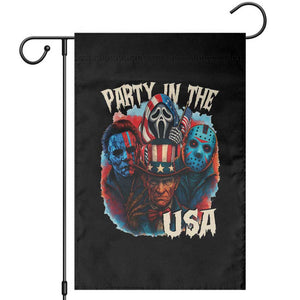 Funny Creepy 4th Of July Party In The USA Garden Flag 4th Of July Horror Movie Independence Day TS11 Black Print Your Wear