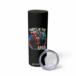 Funny Creepy 4th Of July Party In The USA Skinny Tumbler 4th Of July Horror Movie Independence Day TS11 Print Your Wear