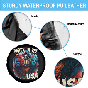 Funny Creepy 4th Of July Party In The USA Spare Tire Cover 4th Of July Horror Movie Independence Day TS11 Print Your Wear