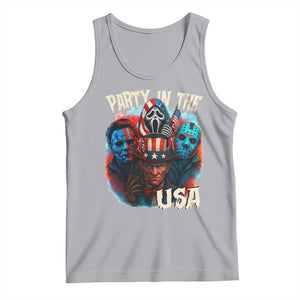 Funny Creepy 4th Of July Party In The USA Tank Top 4th Of July Horror Movie Independence Day TS11 Athletic Heather Print Your Wear