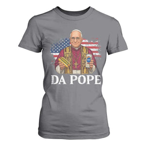 Funny Da Pope America Chicago Leo XIV T Shirt For Women Hotdog And Beer TS11 Charcoal Print Your Wear
