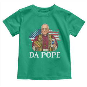 Funny Da Pope America Chicago Leo XIV Toddler T Shirt Hotdog And Beer TS11 Irish Green Print Your Wear
