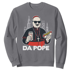 Funny Da Pope Chicago Hot Dog Sweatshirt 267th Pope Leo XIV TS02 Charcoal Print Your Wear